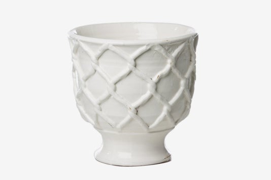 Abigail’s Ceramic Vinci Criss Cross Pattern Planter.